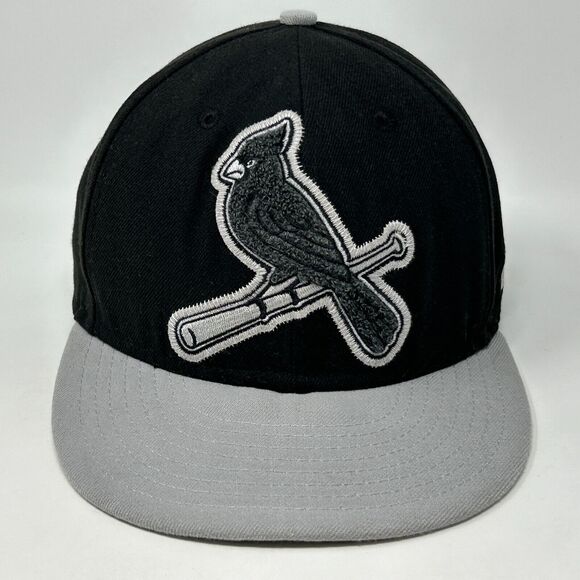 New Era Other - St Louis Cardinals Hat Baseball Cap Black Gray Chenille MLB New Era Fitted 7 3/8